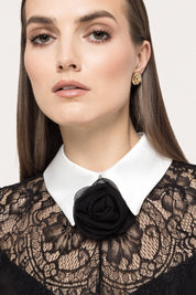 ELEGANT LACE COLLAR MIDI DRESS - Nakhle.Ets - Dresses