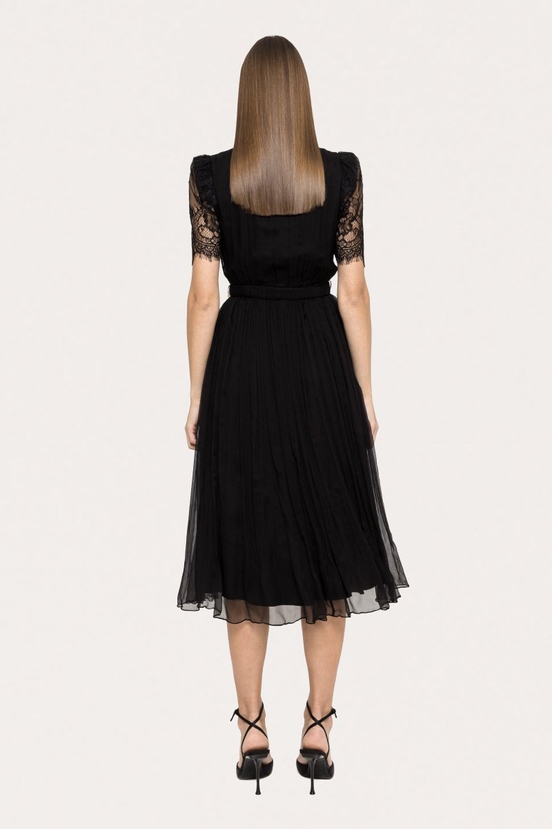 ELEGANT LACE COLLAR MIDI DRESS - Nakhle.Ets - Dresses