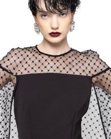 EMBELLISHED CAPE EVENING GOWN