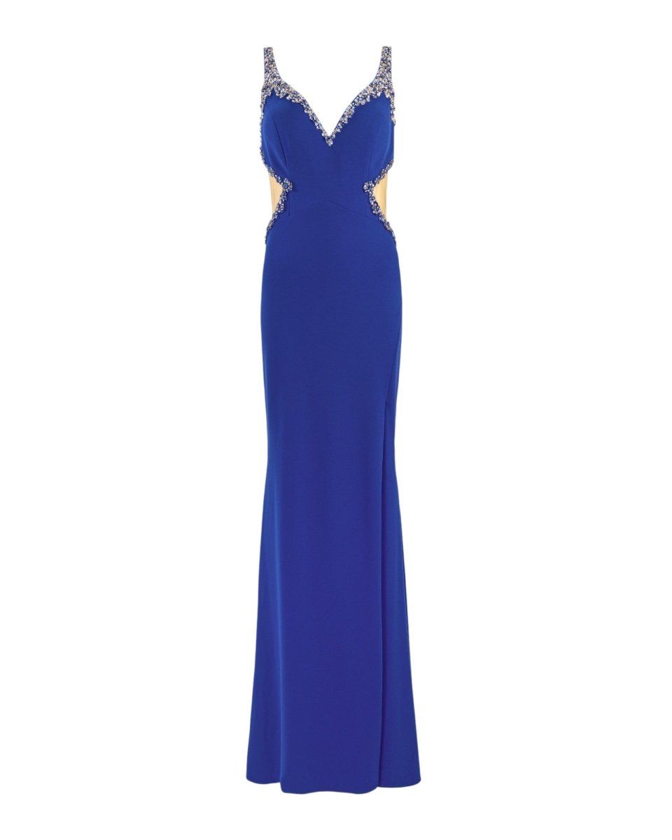 EMBELLISHED CUTOUT MERMAID GOWN