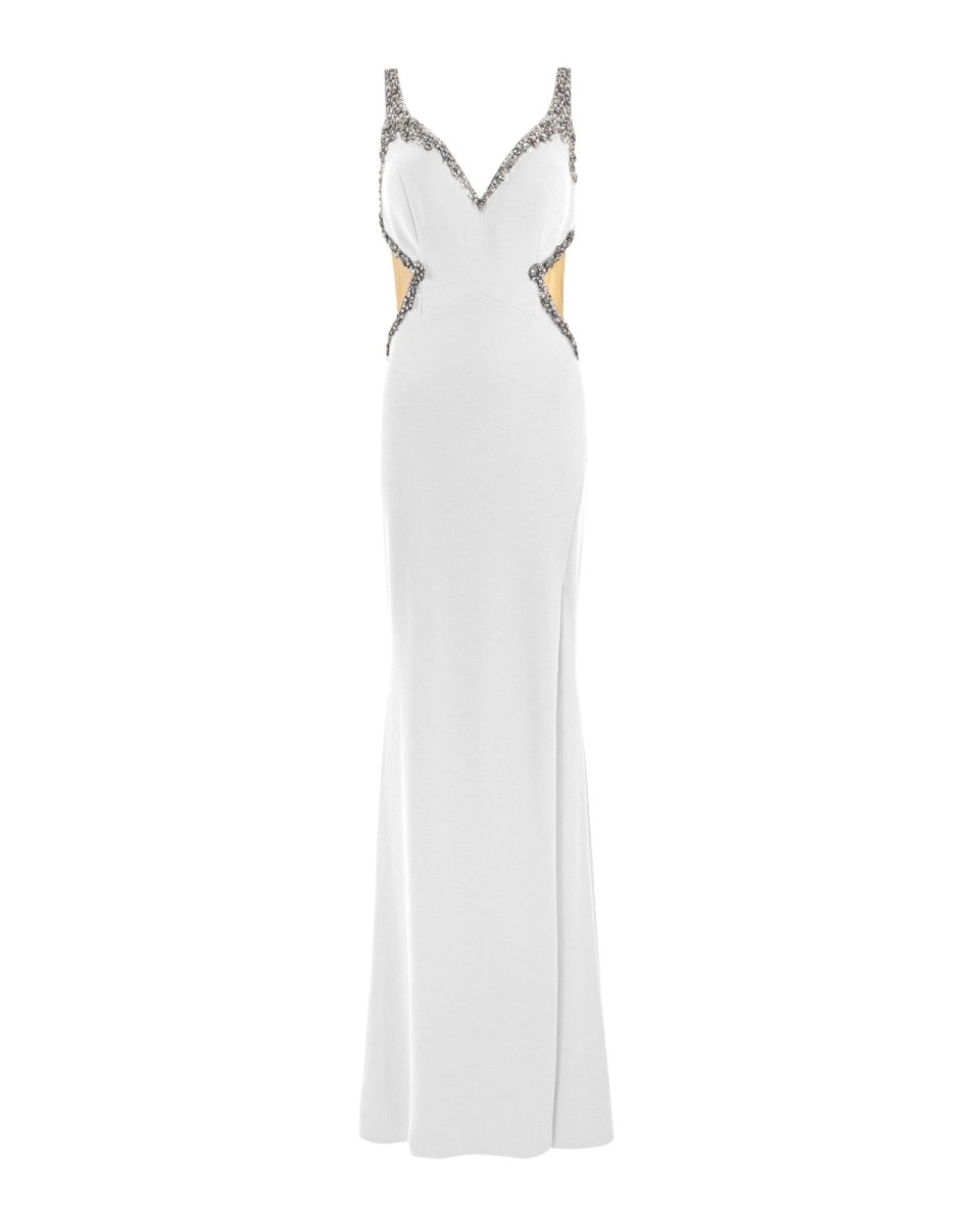 EMBELLISHED CUTOUT MERMAID GOWN