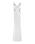 EMBELLISHED CUTOUT MERMAID GOWN