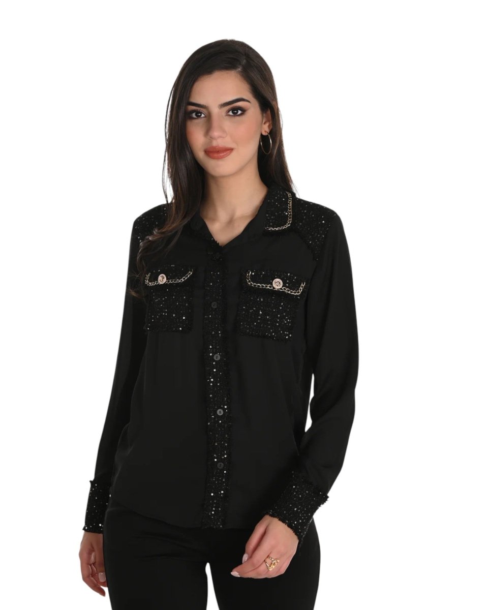 EMBELLISHED DETAIL BLOUSE