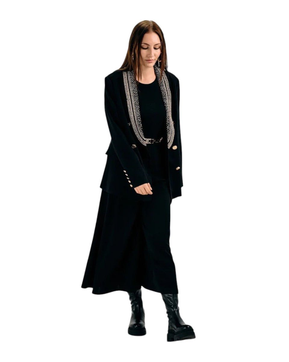 EMBELLISHED DOUBLE-BREASTED BLAZER