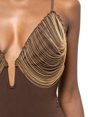 EMBELLISHED EVENING DRESS 