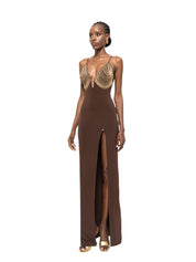 EMBELLISHED EVENING DRESS 