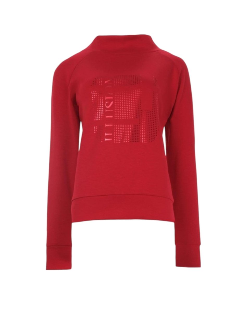 EMBELLISHED HIGH-NECK SWEATSHIRT
