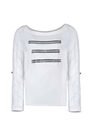 EMBELLISHED LONG - SLEEVE BLOUSE - Nakhle.Ets - Blouse