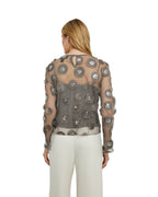 EMBELLISHED SHEER BLOUSE
