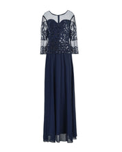 EMBELLISHED SHEER SLEEVE GOWN - Nakhle.Ets - Dresses