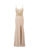 EMBELLISHED SLIT EVENING GOWN - Nakhle.Ets - Dresses