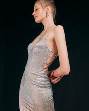 EMBELLISHED SPAGHETTI STRAP GOWN - Nakhle.Ets - Dresses