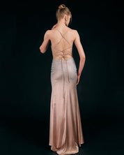 EMBELLISHED SPAGHETTI STRAP GOWN - Nakhle.Ets - Dresses