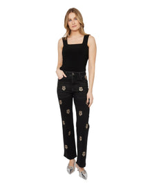 EMBELLISHED STRAIGHT DENIM