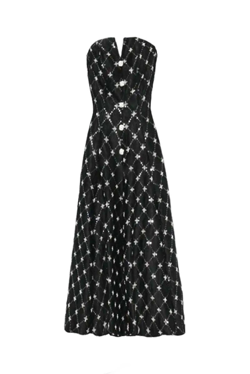 EMBELLISHED STRAPLESS MIDIDRESS - Nakhle.Ets - Dresses
