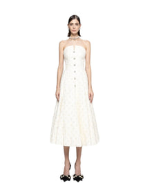 EMBELLISHED STRAPLESS MIDIDRESS