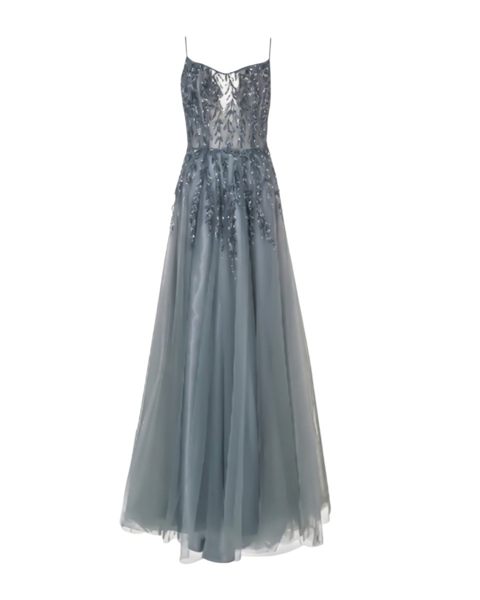 EMBELLISHED TULLE EVENING GOWN - Nakhle.Ets - Dresses