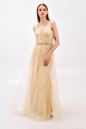EMBELLISHED TULLE GOWN - Nakhle.Ets - Dresses