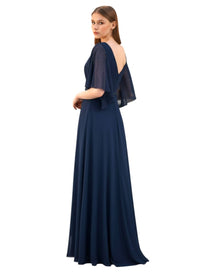 EMBELLISHED WAIST FLOWY GOWN