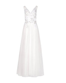 EMBROIDERED TULLE BRIDAL GOWN