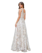 ETHEREAL EMBROIDERED EVENING GOWN