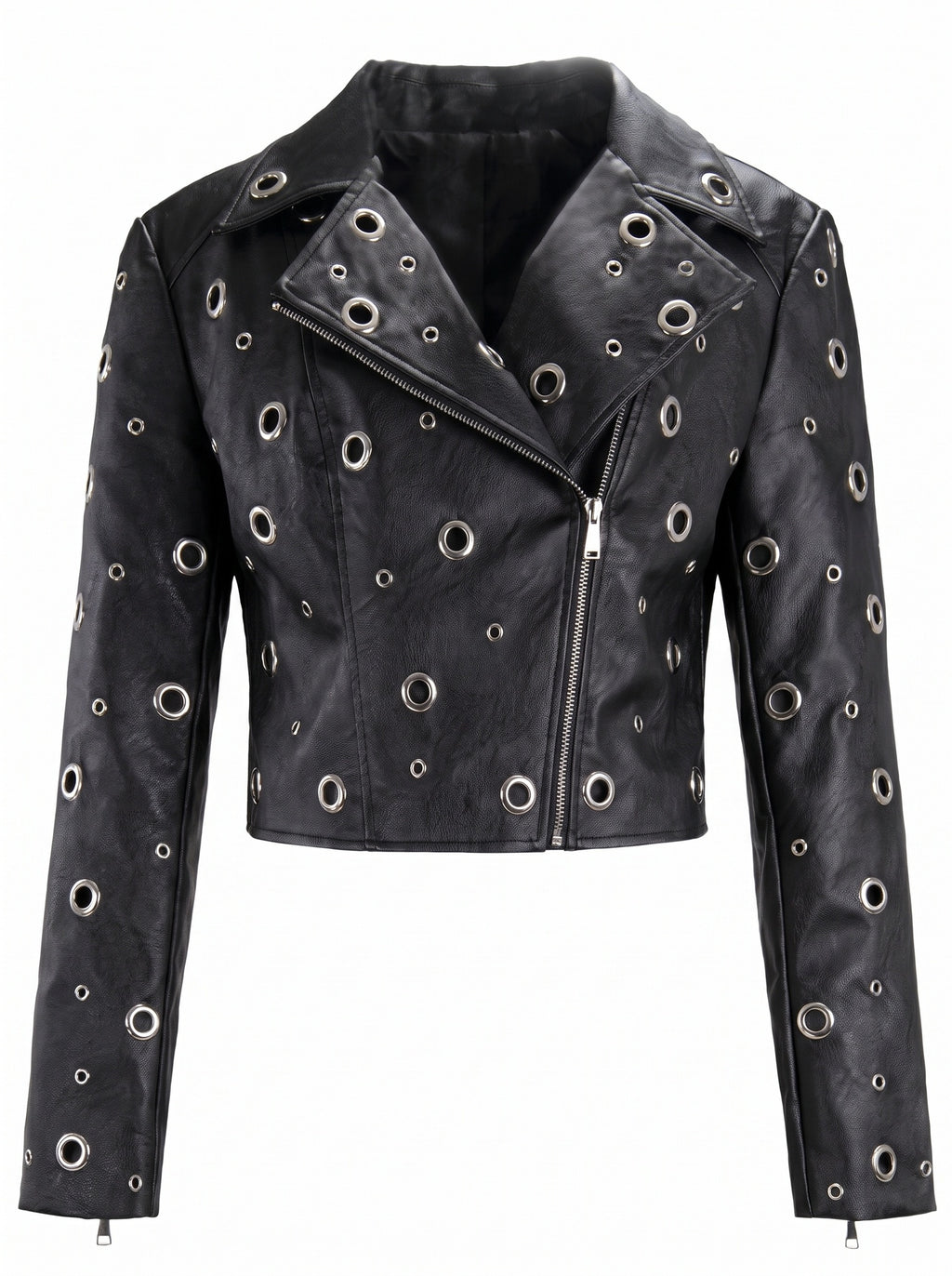 Studded Leather Biker Jacket