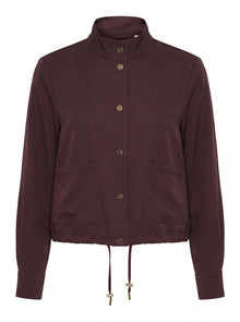 FUNNEL NECK DRAWSTRING HEM JACKET