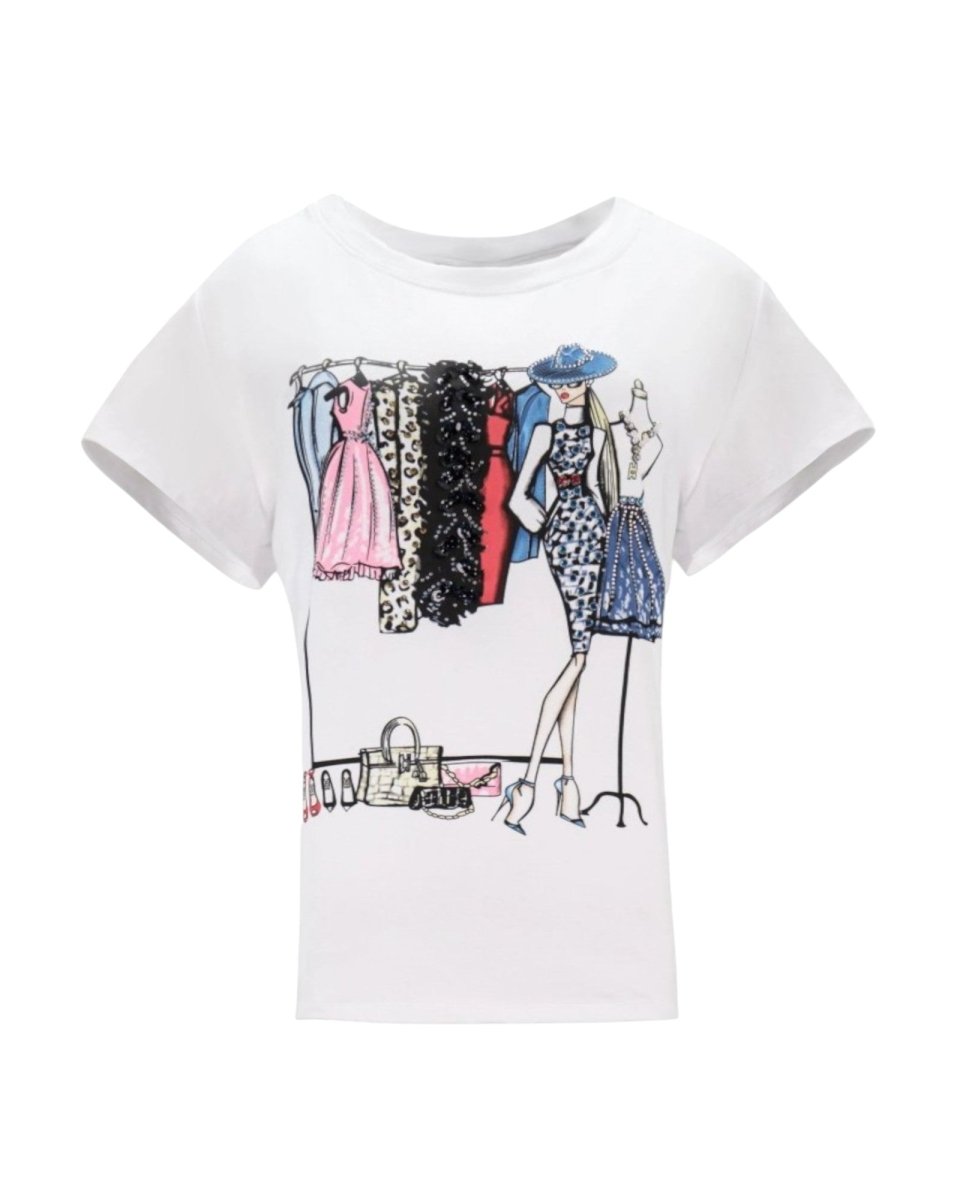 FASHIONISTA ILLUSTRATION TOP - Nakhle.Ets - Tops & T-shirts