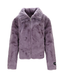 FAUX FUR HIGH-COLLAR JACKET