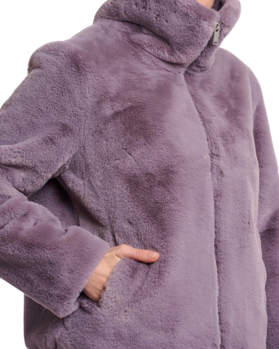 FAUX FUR HIGH - COLLAR JACKET - Nakhle.Ets - Jackets