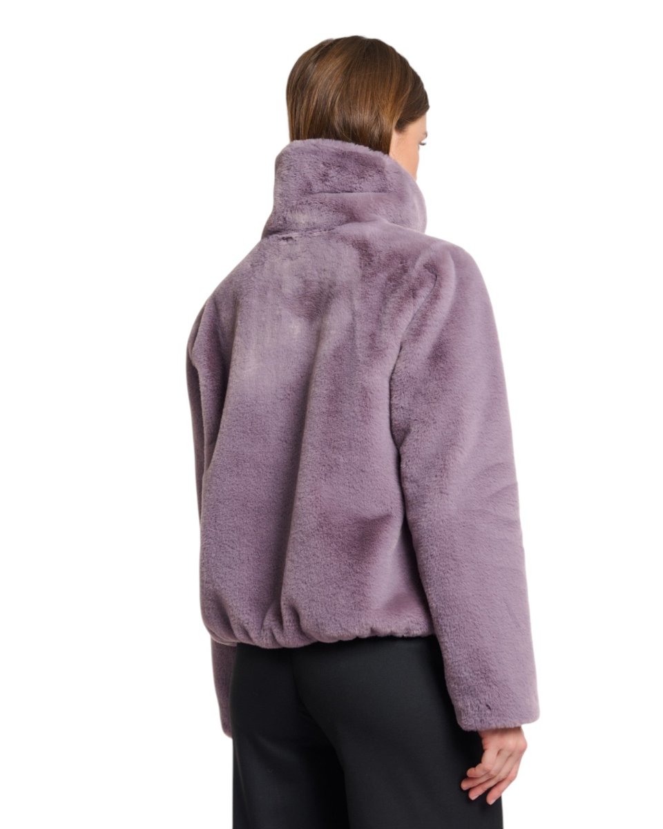FAUX FUR HIGH - COLLAR JACKET - Nakhle.Ets - Jackets