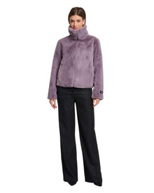 FAUX FUR HIGH-COLLAR JACKET