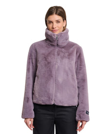 FAUX FUR HIGH-COLLAR JACKET
