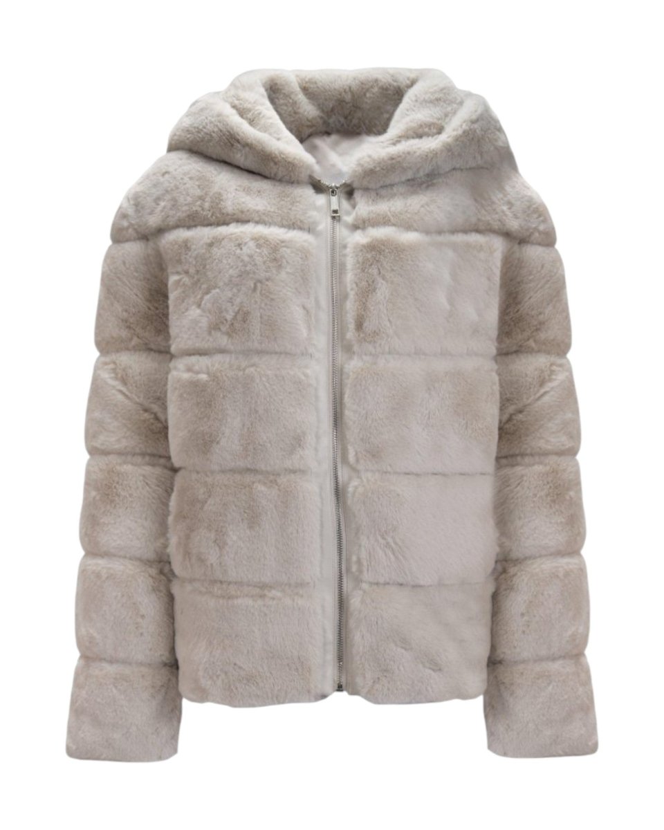 FAUX FUR PUFFER JACKET - Nakhle.Ets - Coats