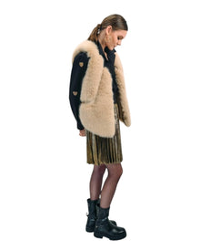 FAUX-FUR SLEEVELESS VEST