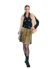 FAUX-FUR SLEEVELESS VEST
