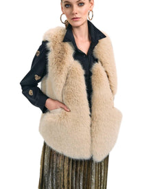 FAUX-FUR SLEEVELESS VEST
