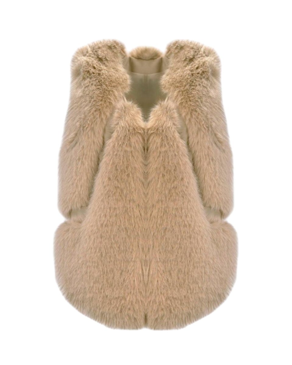 FAUX-FUR SLEEVELESS VEST