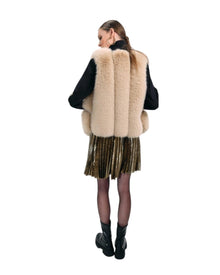 FAUX-FUR SLEEVELESS VEST
