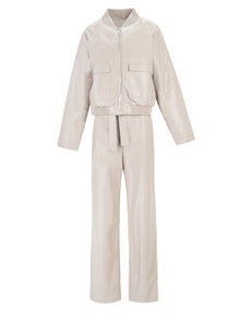 FAUX LEATHER TWO-PIECE SET