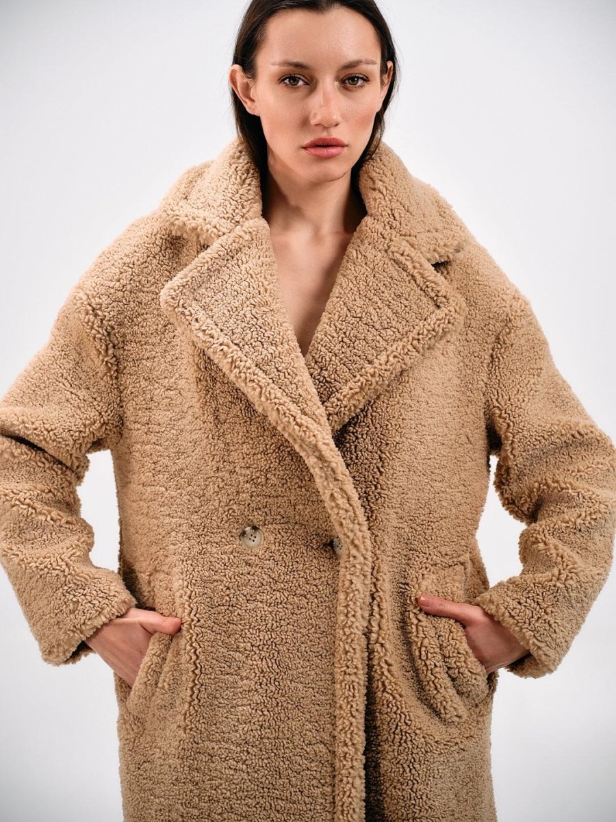 FAUX SHEARLING COAT - Nakhle.Ets - Coats