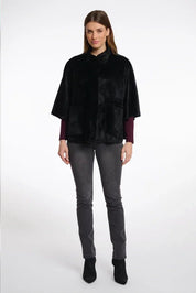 FAUX SUEDE CAPE