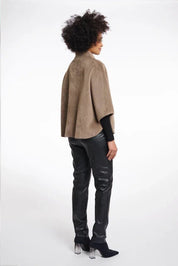 FAUX SUEDE CAPE