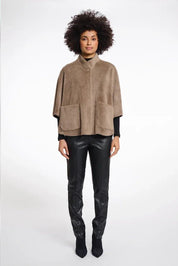 FAUX SUEDE CAPE