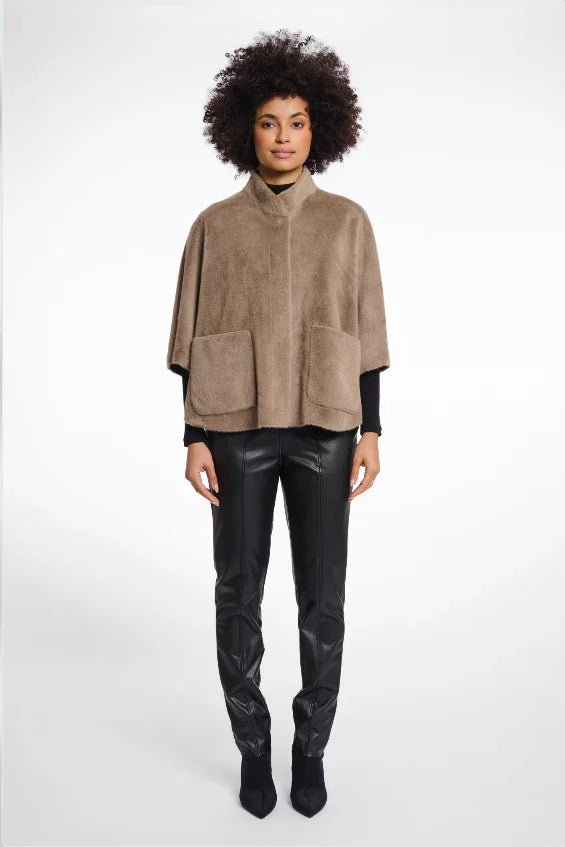 FAUX SUEDE CAPE