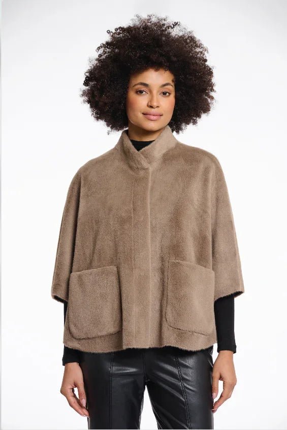 FAUX SUEDE CAPE