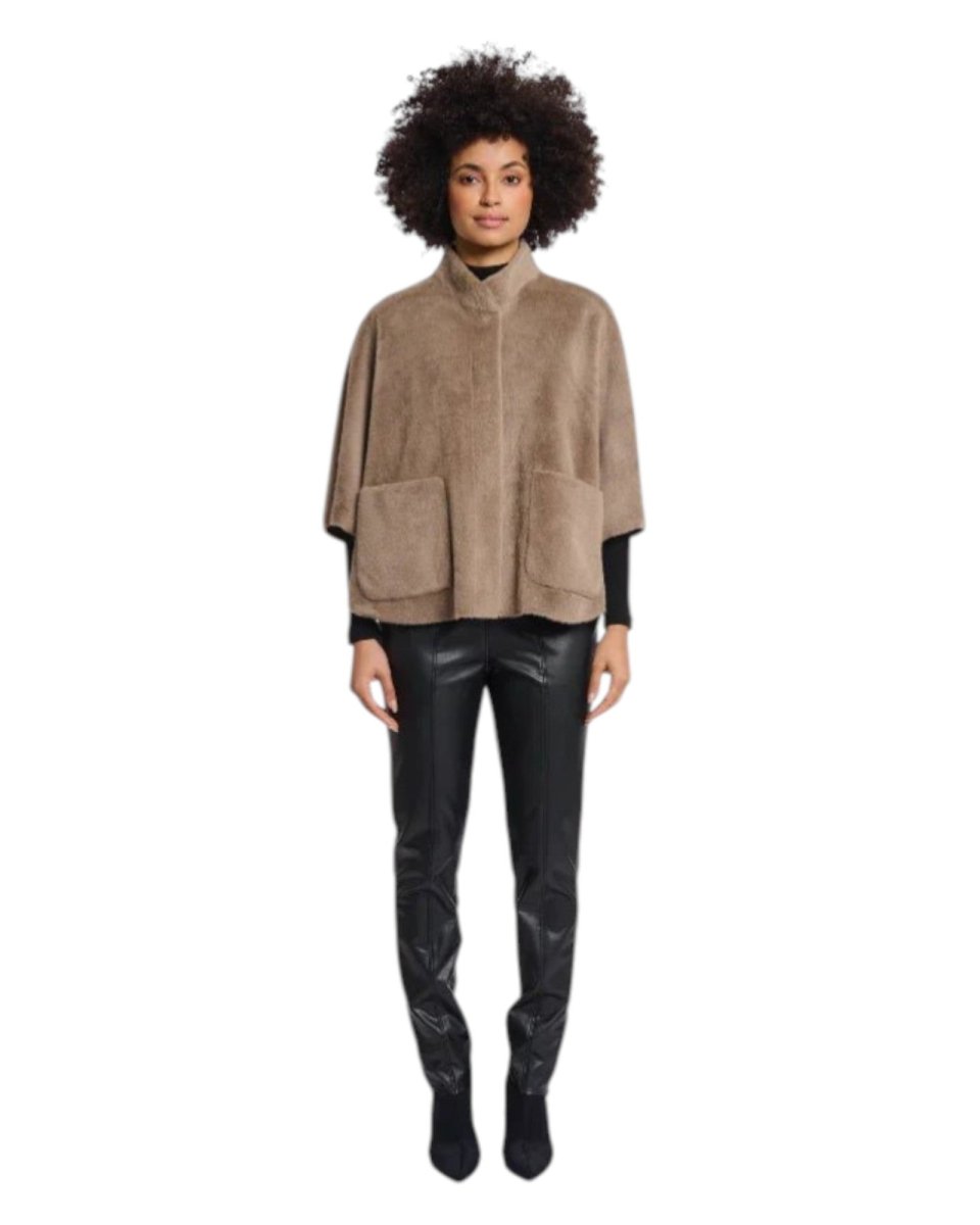 FAUX SUEDE CAPE