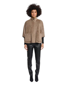 FAUX SUEDE CAPE