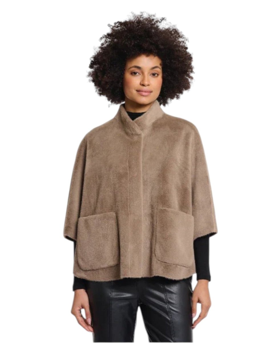 FAUX SUEDE CAPE