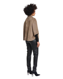 FAUX SUEDE CAPE
